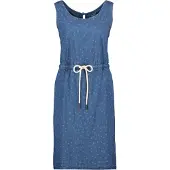 Alife & Kickin Sommerkleid , Damen, Gr. S, Normalgrößen, blau (schwarz denim), 100% Lyocell, Rundhals, Kleider Sommerkleid