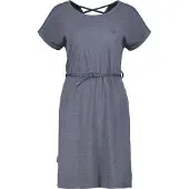Alife & Kickin Blusenkleid , Damen, Gr. L, Normalgrößen, blau (marine), 65% Baumwolle, 35% Polyester, Rundhals, Kleider Blusenkleid