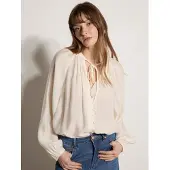 Apricot Shirtbluse "Leichte Bluse mit Ballonärmeln", Damen, Gr. M (38), weiß, gewebt, Obermaterial: 72% Viskose CV. 28% Polyester PES., Gerade, Blusen Shirtbluse, mit verdecktem Verschluss
