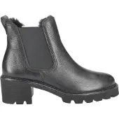 Paul green Damen Chelsea Boots Stiefeletten Schwarz Glattleder Textil Größe: 40,5