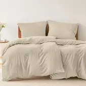 OEM Beige Bettwäsche-Set 135x200 cm, 2 Kissenbezüge 80x80 cm, 100% Microfaser.