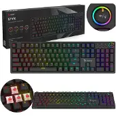 Savio STYX Outemu Red, Kabelgebunden, USB, Mechanischer Switch, QWERTY, RGB-LED, Schwarz