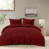 OEM Bordeaux-Bettwäsche 200x220 cm, 2 Kissenbezüge 80x80 cm, 100% Microfaser