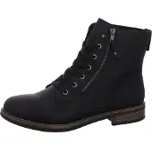 Rieker Damen Schnürstiefeletten Schwarz Synthetik Größe: 39