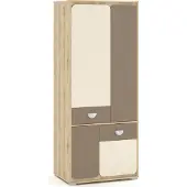 Nabbi Viertürig Kleiderschrank Loros W-4D - Handwerker / Milchkaffee / Champagner