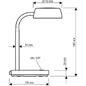 MAUL LED Tischlampe MAULabby Weiß mit Flexarm und Standfuß, 585 lm, 3000 K