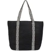 StyleBREAKER Strandtasche "Papierstroh Strandtasche Azteken Muster"