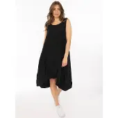 Zwillingsherz Sweatkleid "Uni & Summer" breite Träger, hinten leicht länger, figurumspielend, aus Viskose