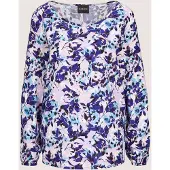 MADELEINE Langarmbluse "Bluse Florale Langarmbluse mit Rundhals"
