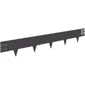Syfax Rasenkante mit spitzen Enden 20 stk. 100x15cm Stahl Schwarz