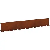Syfax Raseneinfassung 10 stk. 102 x 15 x 4 cm Wetterfeststahl Rostig