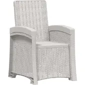 Syfax Liegesessel Garten Rattan-Optik Weiß PP