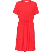 Cream Midikleid "Kleid CRMianna", Damen, Gr. XXL, N-Gr, rot (flame scarlet), Obermaterial: 95% Polyester PES. 5% Elasthan EL., Kleider Midikleid