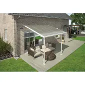 Palram Aluminium Terrassenüberdachung Feria Weiß 295x305x305 cm