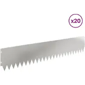 vidaXL Rasenkante 20 stk. 103 x 20 cm Stahl Silber