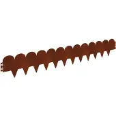 vidaXL Rasenkante mit spitzer & runder Oberkante 10 stk. 103x15cm
