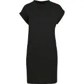 Build Your Brand Turtle Extended Shoulder Kurzes Kurzarmkleid