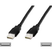 Digitus USB 2.0 A, 1m, 1 m, USB A, USB A, USB 2.0, Männlich/Männlich, Schwarz