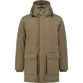 Replay Herren Winterjacke Parka grün reguläre Passform gefüttert mit Kapuze