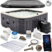 Intex Aufblasbarer Whirlpool mit Hydromassage für 4 Personen 28450 + Chlorgenerator