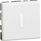 Legrand 077021L Mosaic Kreuzschalter 10A Schraubklemmen, 2-modulig, beleuchtbar Farbe: Ultraweiß