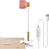 Nikcorp LANMOU LED-Schreibtischlampe mit Klemme Rosa 40cm