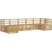 vidaXL Outdoor-Sofagarnitur 7 stk. Weiß
