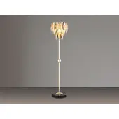 Meine Wunschleuchte Ausgefallene moderne LED Stehlampe mit Kristall, Wohnzimmerlampe stehend 165cm