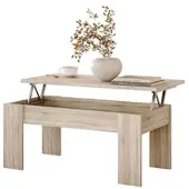 Lookway Ausklappbarer Couchtisch APERTO, Sonoma Eiche