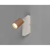 Meine Wunschleuchte Moderner LED Innen Wandstrahler Grau mit Schalter, Wandspot Coffeefarbig