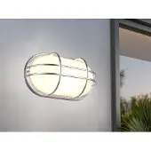 Meine Wunschleuchte LED Außenwandleuchte Kellerlampe aus Metall feuerverzinkt wetterfest, B: 26cm