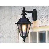 Meine Wunschleuchte Große LED Außenwandleuchte Landhausstil, Außenlaterne, Terrassenleuchte Schwarz