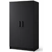 Stylmeble24 Kleiderschrank 2-türig – 90 cm Schwarz