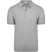 Profuomo Gestricktes Poloshirt Grau - adult