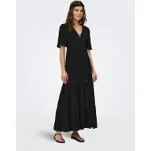 ONLY Maxikleid "ONLMYA CHIARA S/S LONG V DRESS WVN" Viskose