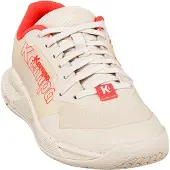 Kempa Hallenschuh "Hallen-Sport-Schuhe Kourtfly Two W", Damen, Gr. 3,5, beige (beige, fluo rot), Obermaterial: 100% Textilmaterial TEXMAT., Schuhe Hallenschuh