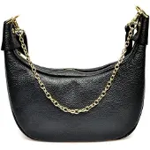Mangotti Damen Lederhandtasche schwarz