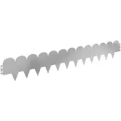 vidaXL Raseneinfassung 30 stk. 103 x 15 cm Stahl Silber