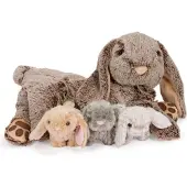 Noxxiez Hasen-Mama mit Babys Kuscheltier Kaninchen Stofftier