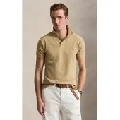 Ralph Lauren für Herren. 710536856511 Slim Fit Piqué-Poloshirt beige (M), Lässig, Baumwolle, Kurzarm