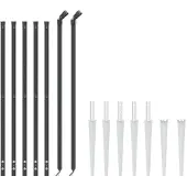 vidaXL Maschendrahtzaun mit Bodenhülsen Anthrazit 1x10 m