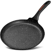 Royalty Line RL-FQN28: Crêpepfanne aus geschmiedetem Aluminium mit Marmor-Effekt-Beschichtung