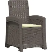 vidaXL Liegesessel Garten Rattan-Optik 2 stk. Hellgrau und Creme PP