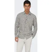 Only & Sons "GUDMUND LS CHECKED SHIRT" Baumwolle, slim fit