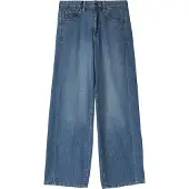 s.Oliver Weite Jeans JUNIOR, Mädchen, Gr. 140, N-Gr, blau, Denim/Jeans, Obermaterial: 100% Baumwolle, unifarben, normal lang, Jeans Weite Jeans, aus reiner Baumwolle