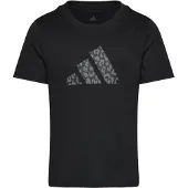 Adidas T-Shirt SPORTSWEAR "JUNIOR GIRLS GRAFIK, TIERMUSTER", Mädchen, Gr. 170, schwarz, Obermaterial: 100% Baumwolle, normal, Rundhals, Shirts T-Shirt