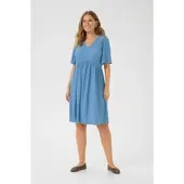 Kaffe Jerseykleid "Damen Jerseykleid KAmolly", Damen, Gr. 40, N-Gr, blau (ebb and flow), Obermaterial: 98% Polyester PES. 2% Elasthan EL., Kleider Jerseykleid