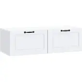 Syfax Wandmontierter TV-Schrank Weiß 98 x 41 x 30 cm Holzwerkstoff