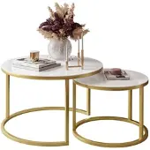 Lookway Runder Tisch 2in1 CIRI GLASS mit Glasplatte Gold Matt