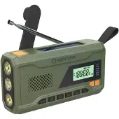 Manta Tragbares Kurbelradio, Solar-Powerbank, DYNAMO Taschenlampe